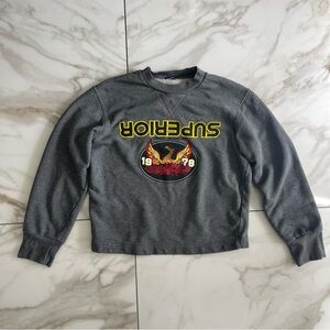 Diesel Superior Gray Graphic Crewneck Sweatshirt Women’s XS-S